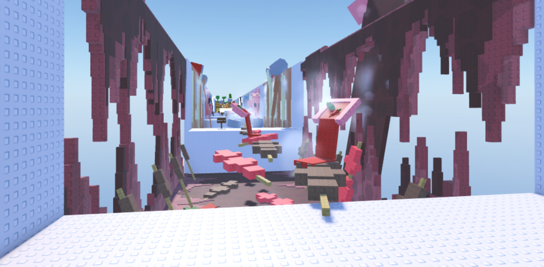 Abstract obstacle course build